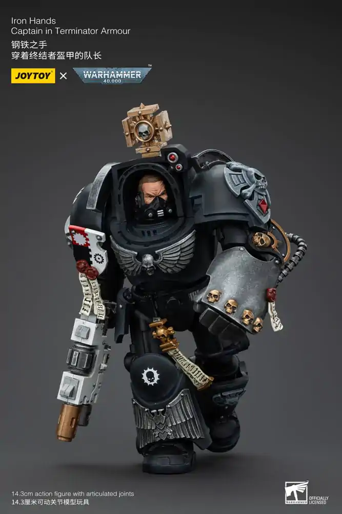 Figurină de acțiune Warhammer 40k 1/18 Iron Hands Captain în armură Terminator 14 cm poza produsului