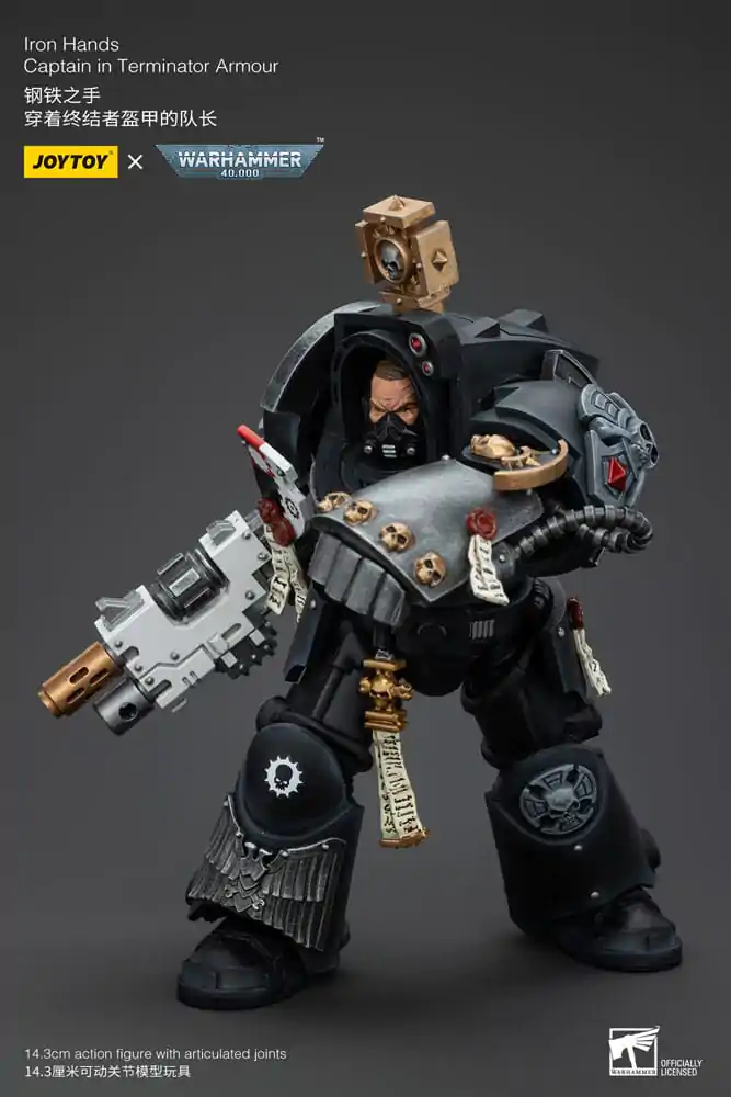 Figurină de acțiune Warhammer 40k 1/18 Iron Hands Captain în armură Terminator 14 cm poza produsului