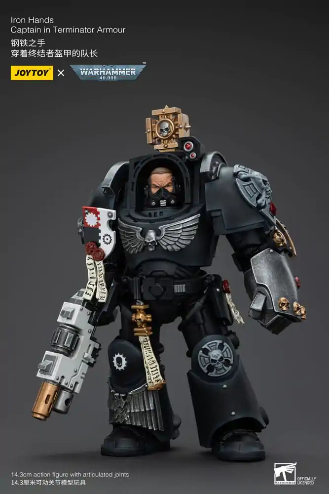 Figurină de acțiune Warhammer 40k 1/18 Iron Hands Captain în armură Terminator 14 cm poza produsului