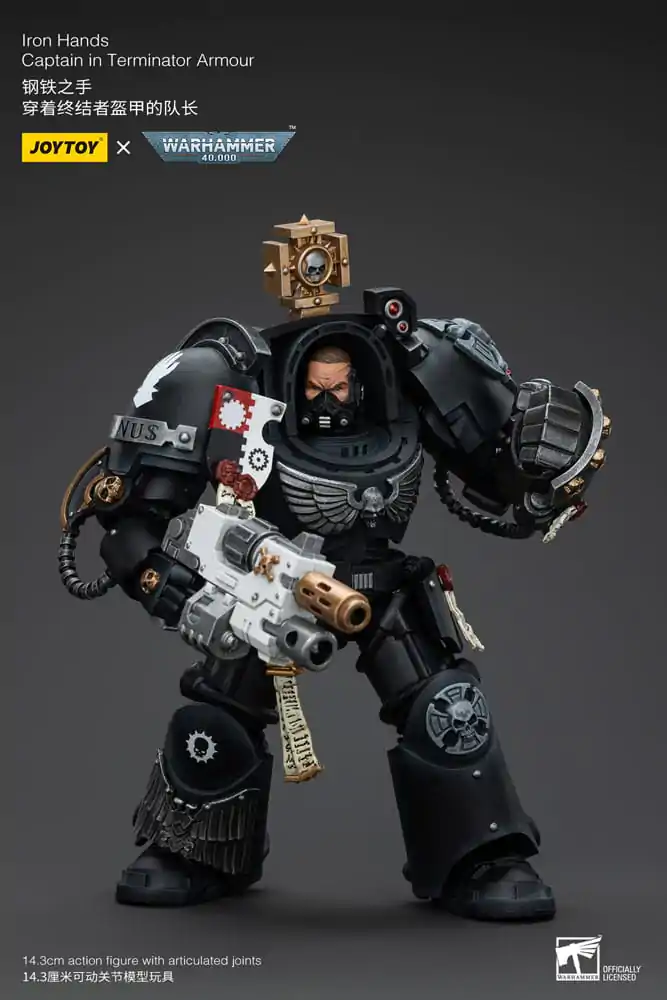 Figurină de acțiune Warhammer 40k 1/18 Iron Hands Captain în armură Terminator 14 cm poza produsului