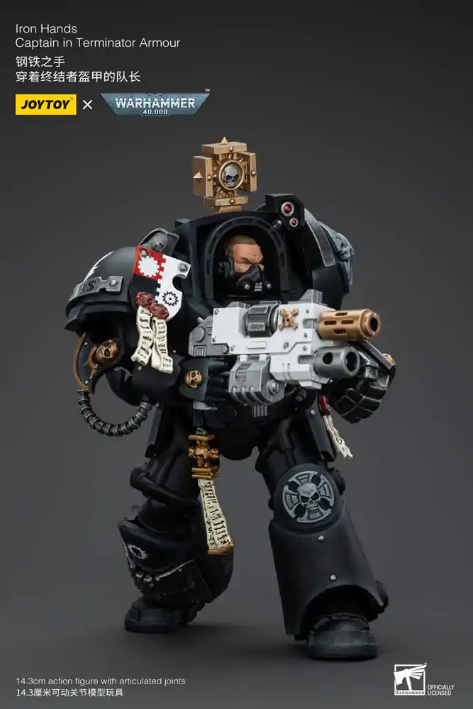 Figurină de acțiune Warhammer 40k 1/18 Iron Hands Captain în armură Terminator 14 cm poza produsului