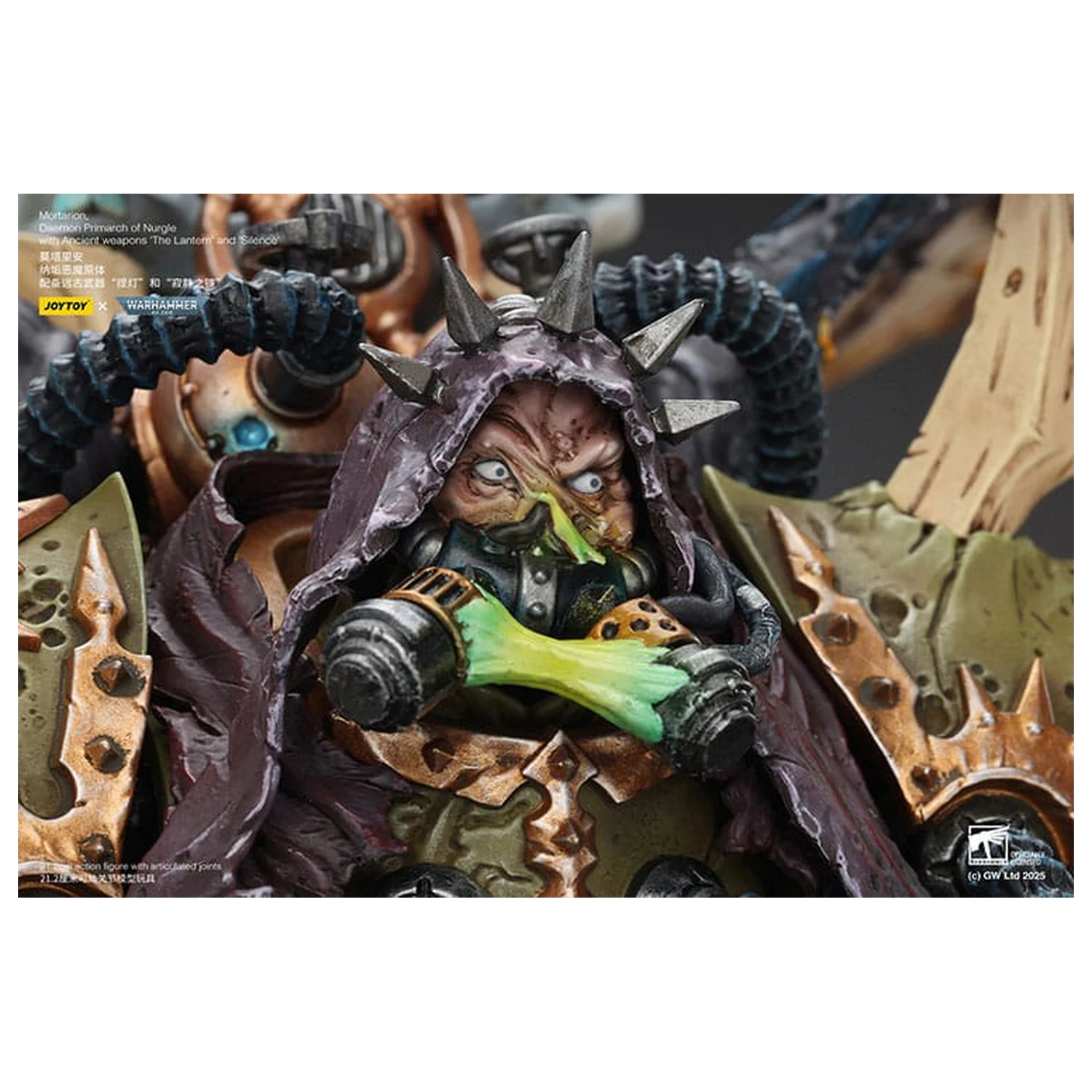 Warhammer 40k Figurina de actiune 1/18 Mortarion Daemon Primarch of Nurgle cu Ancient weapons The Lantern and Silence 21 cm poza produsului