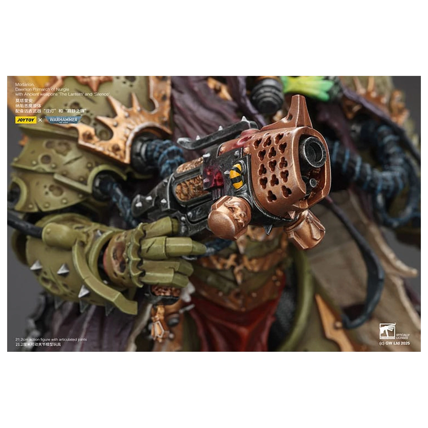 Warhammer 40k Figurina de actiune 1/18 Mortarion Daemon Primarch of Nurgle cu Ancient weapons The Lantern and Silence 21 cm poza produsului