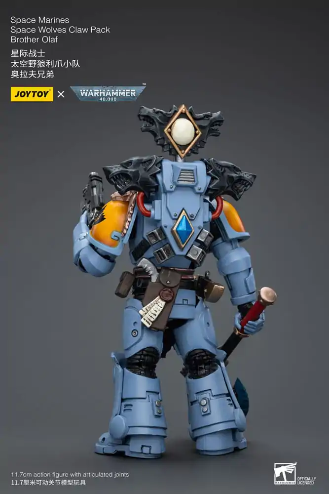 Figurină de acțiune Warhammer 40k 1/18 Space Marines Space Wolves Claw Pack Brother Olaf 12 cm poza produsului