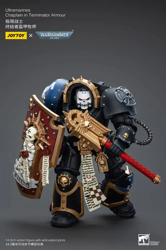 Figurină de acțiune Warhammer 40k 1/18 Ultramarines Chaplain în Armură Terminator 12 cm poza produsului