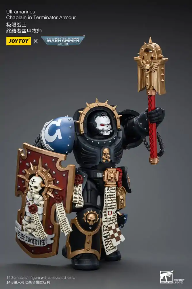 Figurină de acțiune Warhammer 40k 1/18 Ultramarines Chaplain în Armură Terminator 12 cm poza produsului