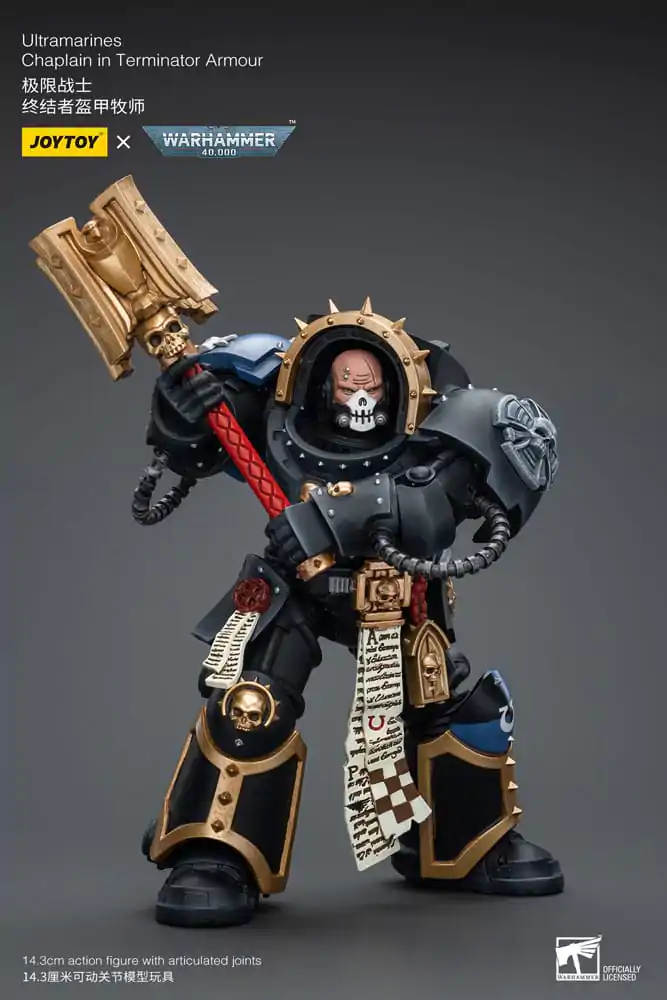 Figurină de acțiune Warhammer 40k 1/18 Ultramarines Chaplain în Armură Terminator 12 cm poza produsului