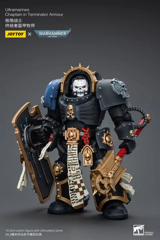 Figurină de acțiune Warhammer 40k 1/18 Ultramarines Chaplain în Armură Terminator 12 cm poza produsului