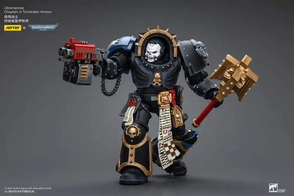 Figurină de acțiune Warhammer 40k 1/18 Ultramarines Chaplain în Armură Terminator 12 cm poza produsului