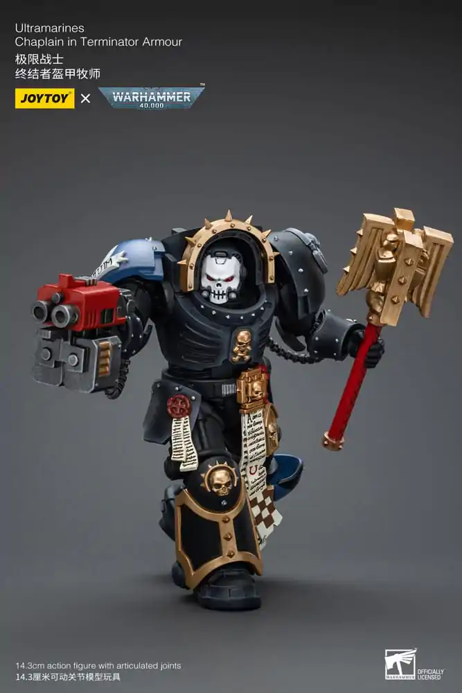 Figurină de acțiune Warhammer 40k 1/18 Ultramarines Chaplain în Armură Terminator 12 cm poza produsului