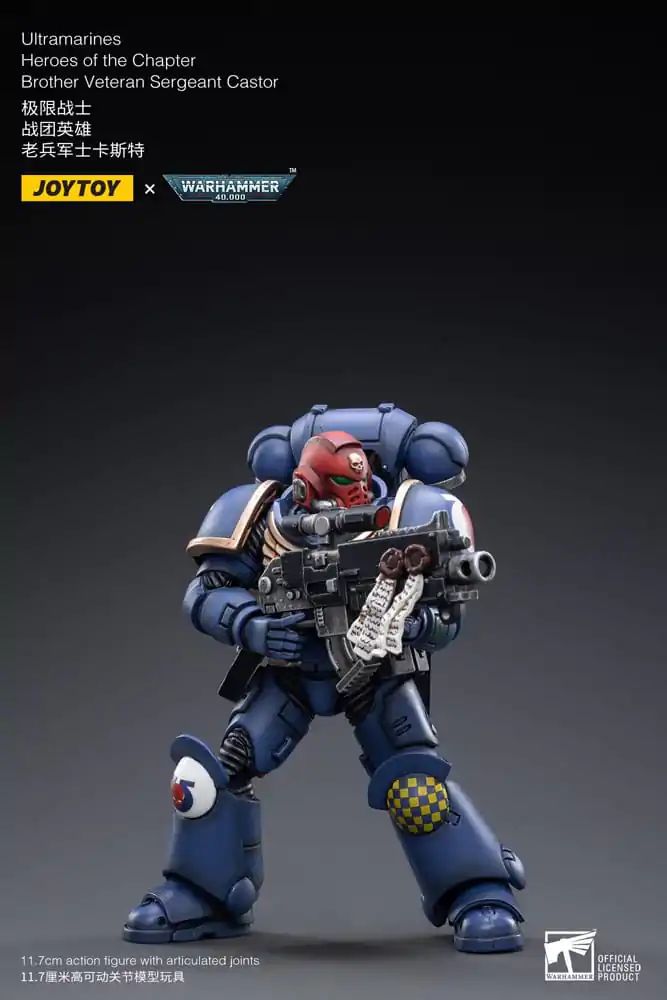 Figurină de acțiune Warhammer 40k 1/18 Ultramarines Heroes of the Chapter Brother Veteran Sergeant Castor 12 cm poza produsului