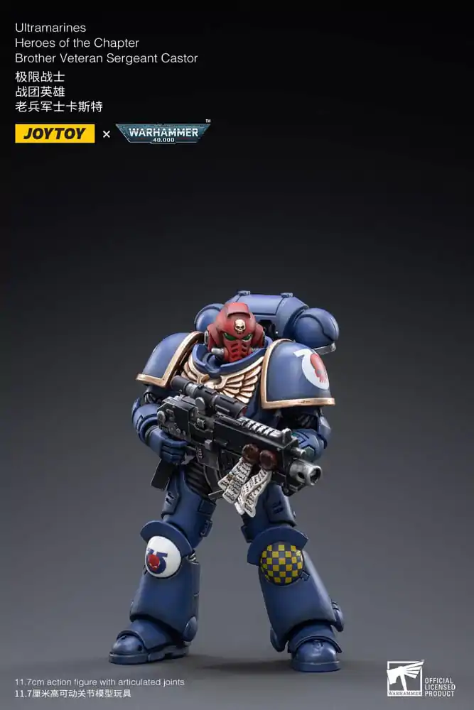 Figurină de acțiune Warhammer 40k 1/18 Ultramarines Heroes of the Chapter Brother Veteran Sergeant Castor 12 cm poza produsului