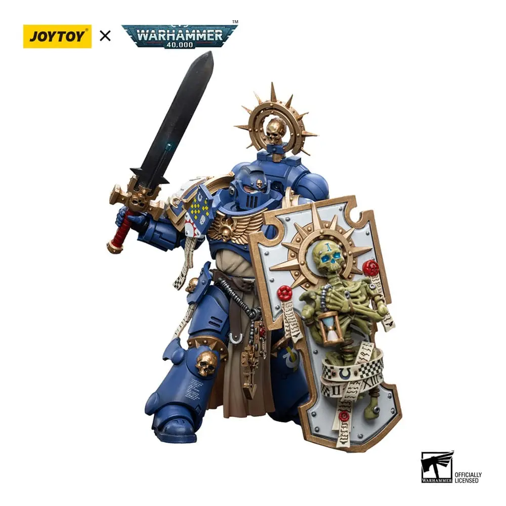 Figurină de acțiune Warhammer 40k 1/18 Ultramarines Primaris Căpitan cu Scut Relic și Sabie Energetică 12 cm poza produsului