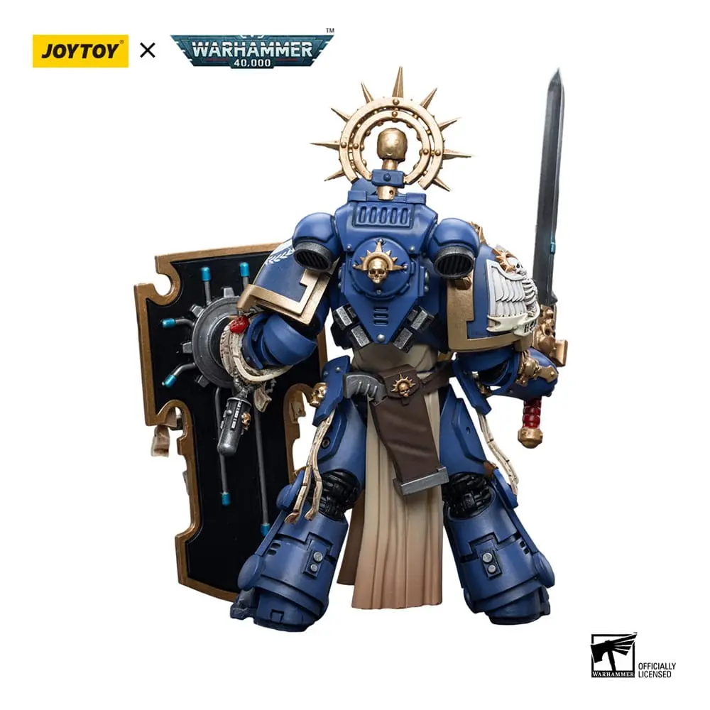 Figurină de acțiune Warhammer 40k 1/18 Ultramarines Primaris Căpitan cu Scut Relic și Sabie Energetică 12 cm poza produsului