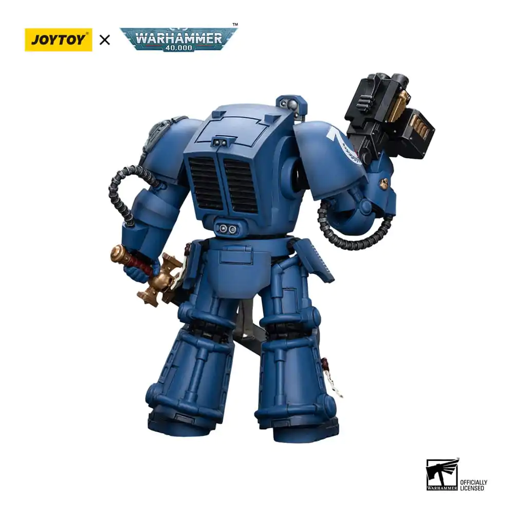 Figurină de acțiune Warhammer 40k 1/18 Ultramarines Terminator Squad Sergeant cu sabie energetică și Teleport Homer 12 cm poza produsului