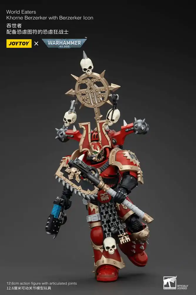 Figurină de acțiune Warhammer 40k 1/18 World Eaters Khorne Berzerker cu Berzerker lcon 13 cm poza produsului