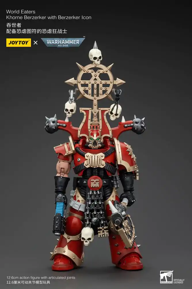 Figurină de acțiune Warhammer 40k 1/18 World Eaters Khorne Berzerker cu Berzerker lcon 13 cm poza produsului