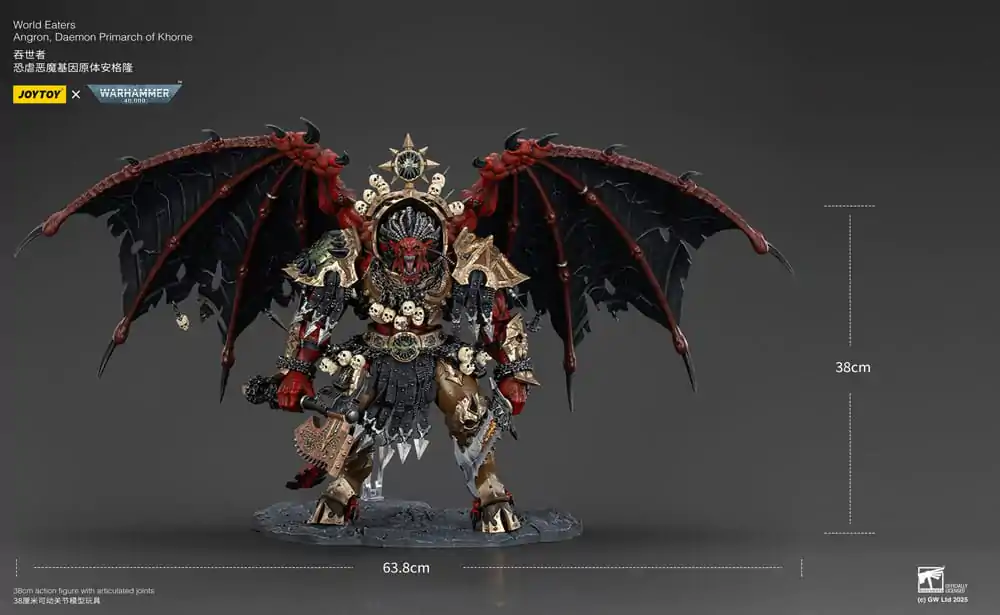 Warhammer 40k Figurina de acțiune World Eaters Angron Daemon Primarch of Khorne 48 cm poza produsului