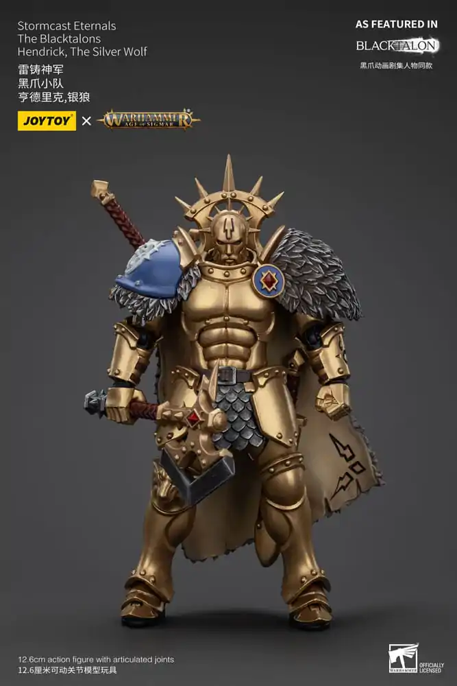 Warhammer Age of Sigmar figurină de acțiune Stormcast Eternals The Blacktalons Hendrick The Silver Wolf 20 cm poza produsului