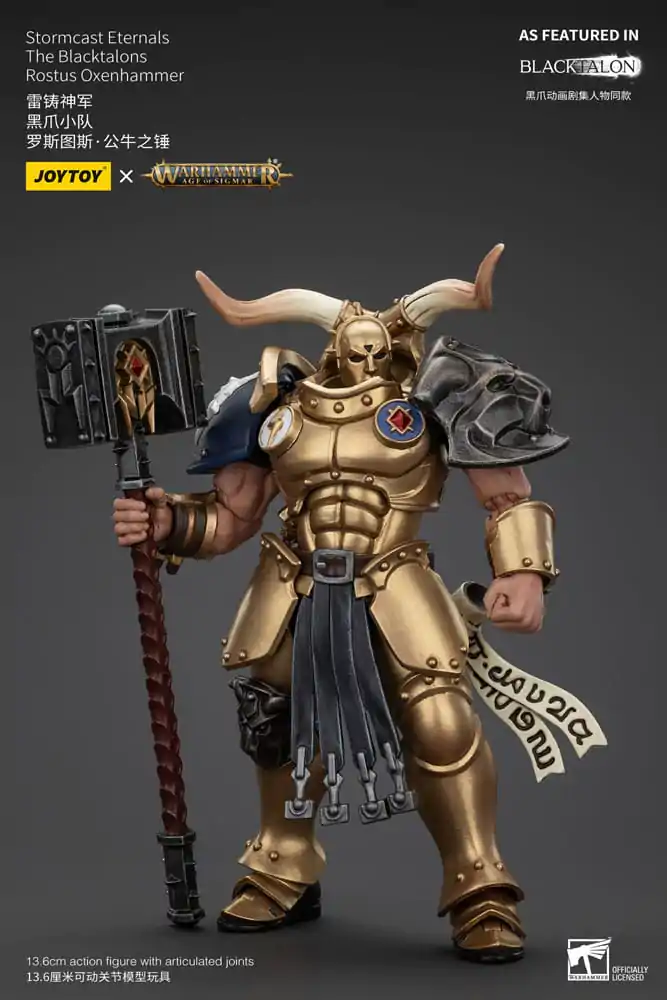 Warhammer Age of Sigmar Figurina de Acțiune Stormcast Eternals The Blacktalons Rostus Oxen hammer 20 cm poza produsului