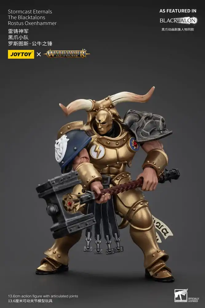 Warhammer Age of Sigmar Figurina de Acțiune Stormcast Eternals The Blacktalons Rostus Oxen hammer 20 cm poza produsului