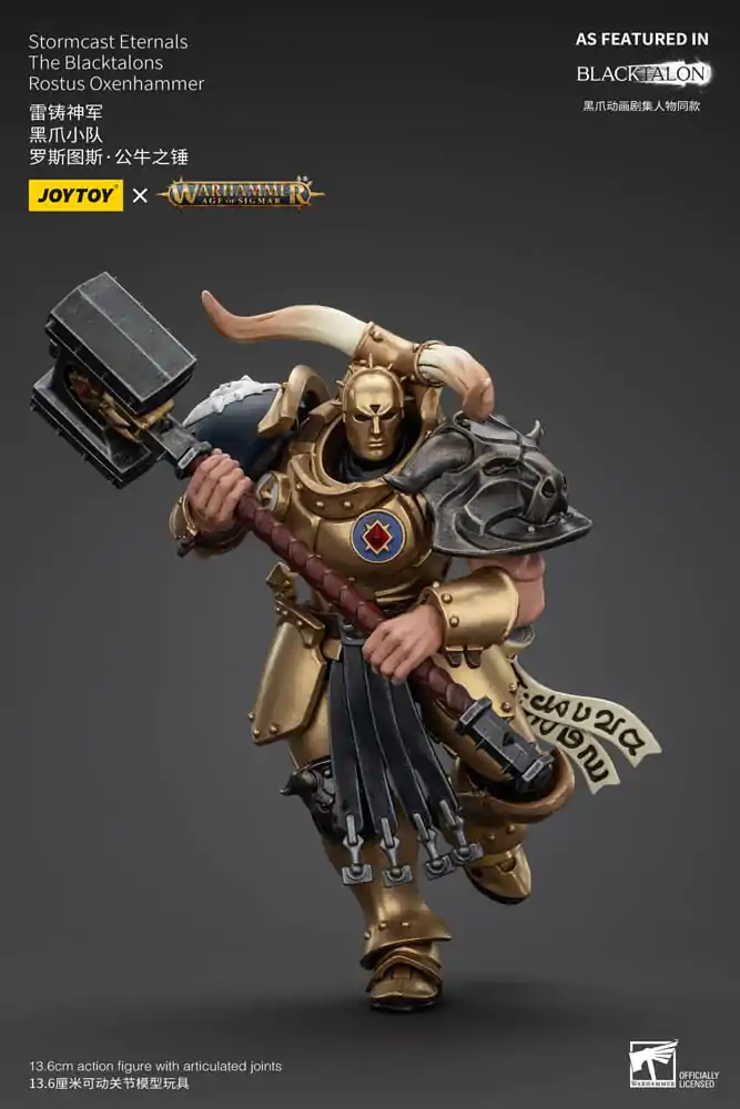 Warhammer Age of Sigmar Figurina de Acțiune Stormcast Eternals The Blacktalons Rostus Oxen hammer 20 cm poza produsului