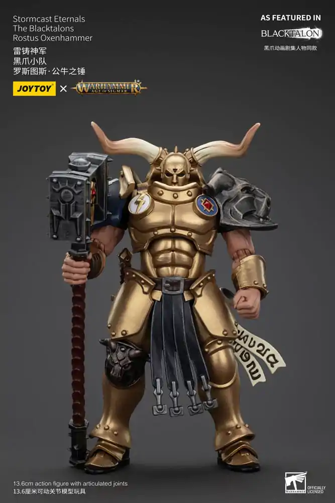 Warhammer Age of Sigmar Figurina de Acțiune Stormcast Eternals The Blacktalons Rostus Oxen hammer 20 cm poza produsului