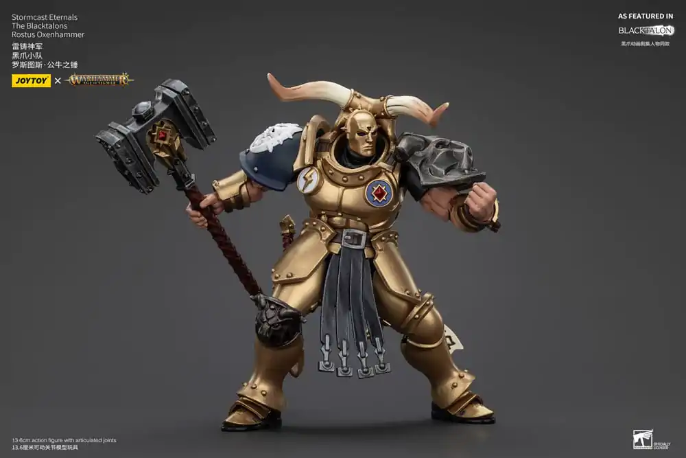 Warhammer Age of Sigmar Figurina de Acțiune Stormcast Eternals The Blacktalons Rostus Oxen hammer 20 cm poza produsului