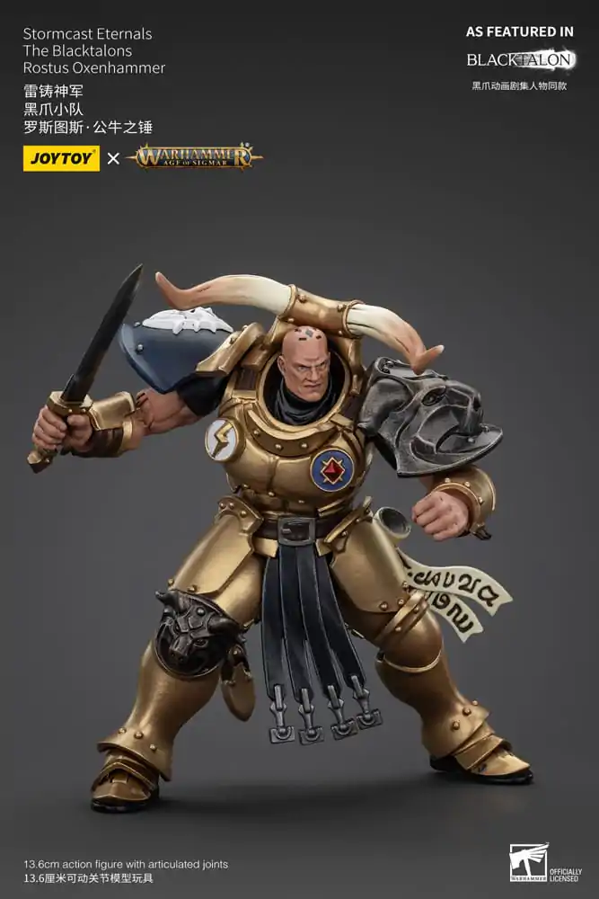 Warhammer Age of Sigmar Figurina de Acțiune Stormcast Eternals The Blacktalons Rostus Oxen hammer 20 cm poza produsului