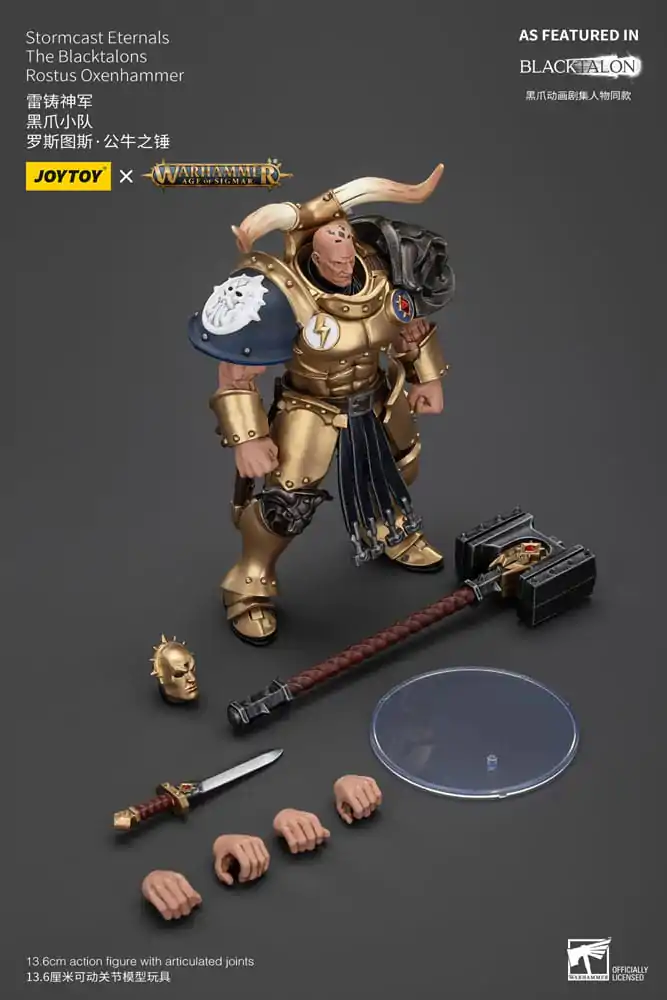 Warhammer Age of Sigmar Figurina de Acțiune Stormcast Eternals The Blacktalons Rostus Oxen hammer 20 cm poza produsului