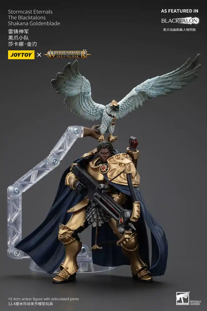 Figurină de acțiune Warhammer Age of Sigmar Stormcast Eternals The Blacktalons Shakana Goldenblade 20 cm poza produsului