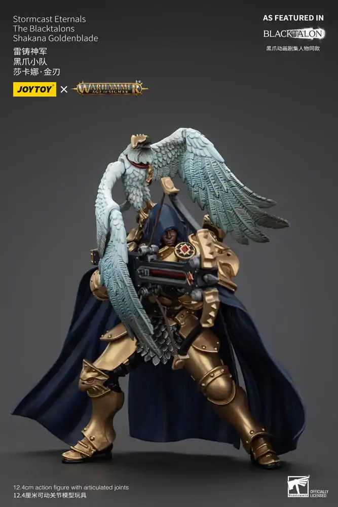 Figurină de acțiune Warhammer Age of Sigmar Stormcast Eternals The Blacktalons Shakana Goldenblade 20 cm poza produsului