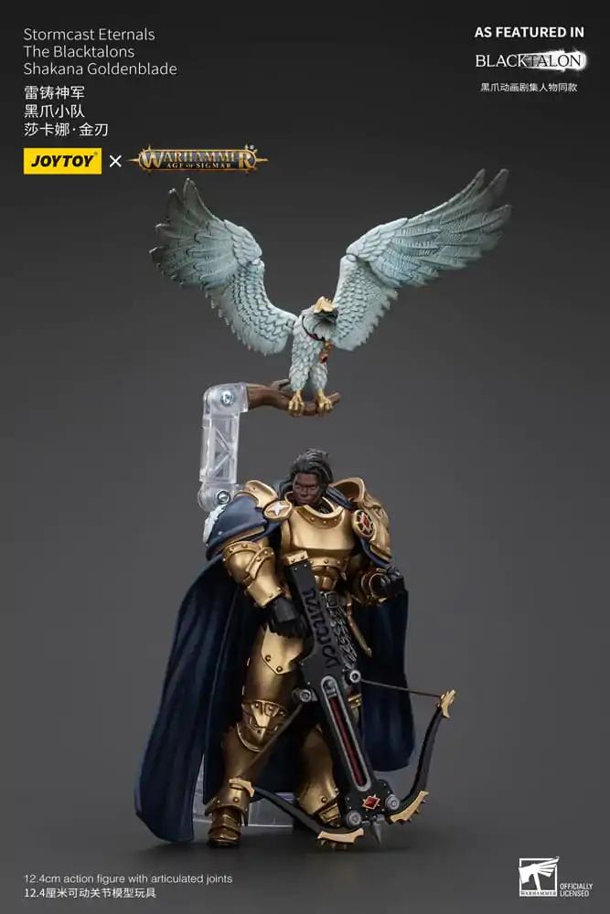 Figurină de acțiune Warhammer Age of Sigmar Stormcast Eternals The Blacktalons Shakana Goldenblade 20 cm poza produsului