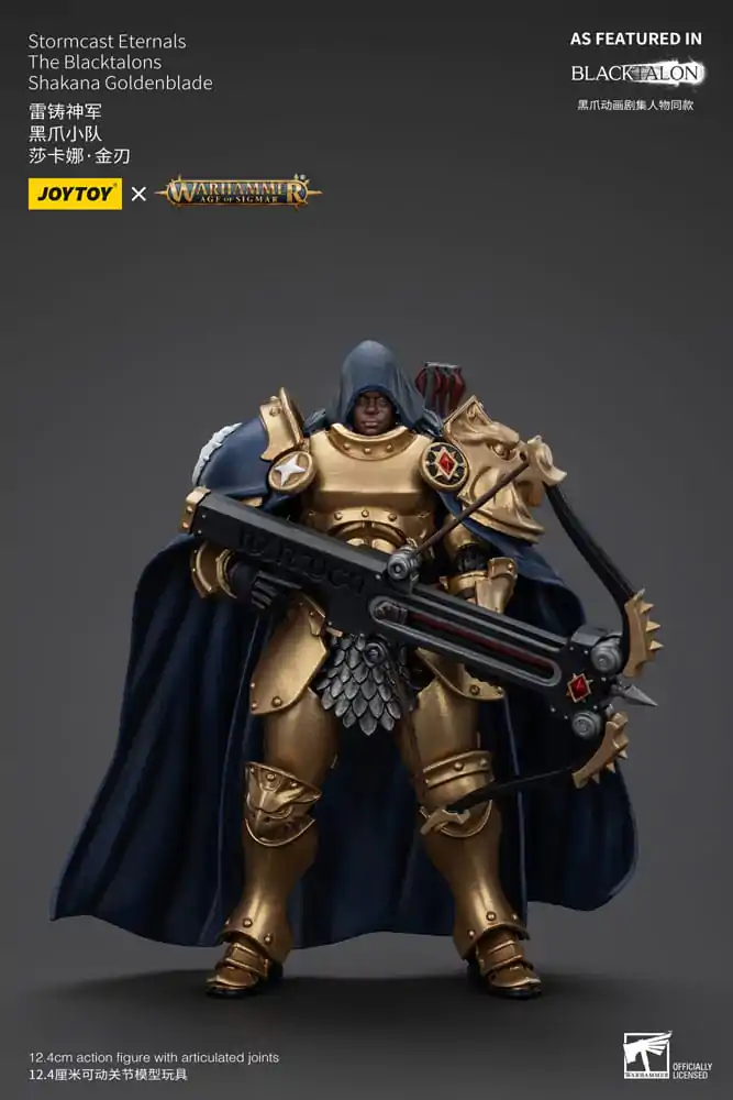 Figurină de acțiune Warhammer Age of Sigmar Stormcast Eternals The Blacktalons Shakana Goldenblade 20 cm poza produsului