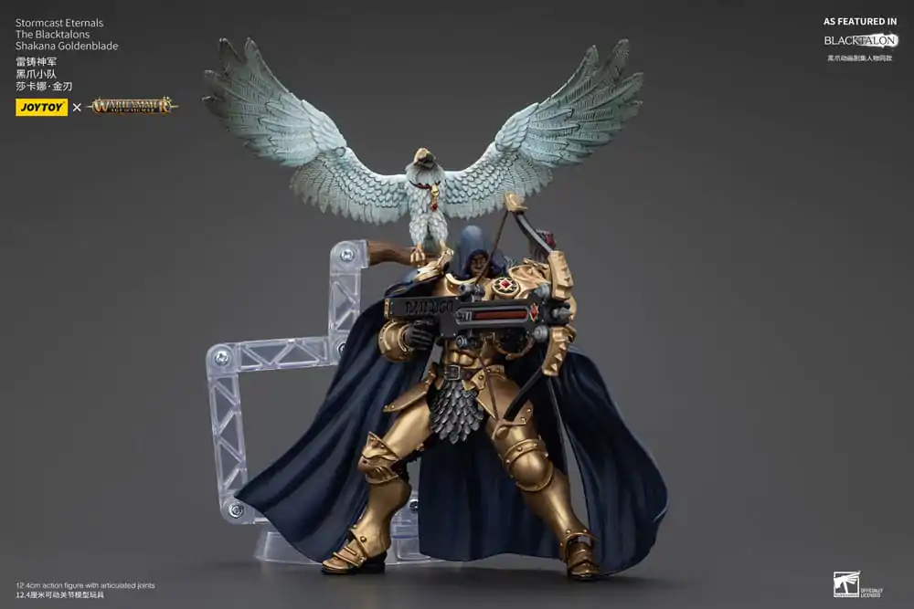 Figurină de acțiune Warhammer Age of Sigmar Stormcast Eternals The Blacktalons Shakana Goldenblade 20 cm poza produsului