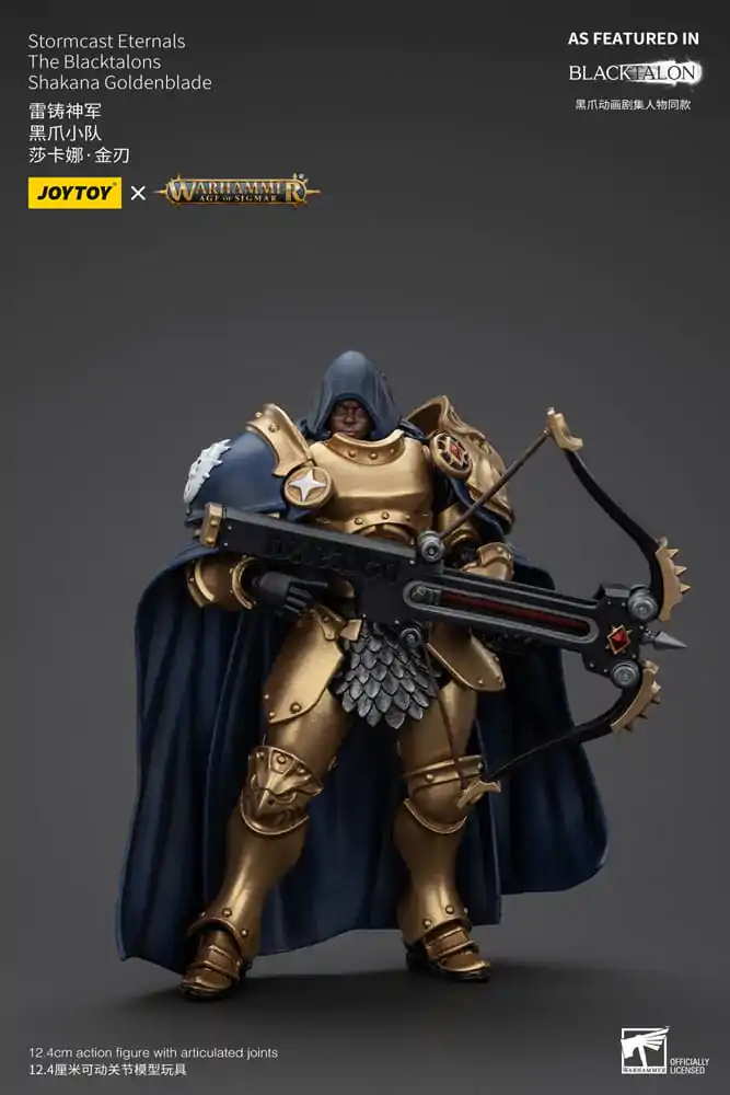 Figurină de acțiune Warhammer Age of Sigmar Stormcast Eternals The Blacktalons Shakana Goldenblade 20 cm poza produsului