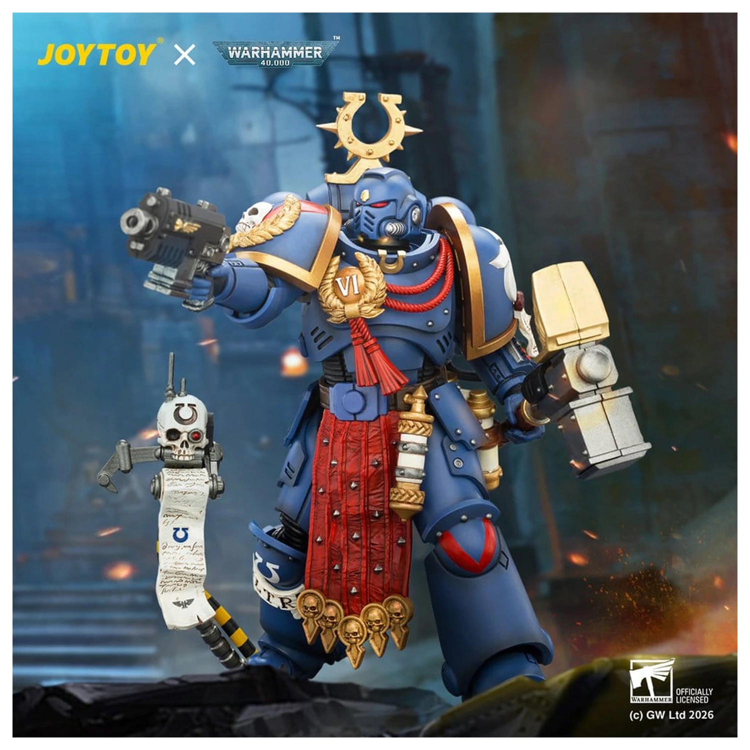 Figurina de actiune Warhammer Ultramarines Ferren Areios 12 cm poza produsului