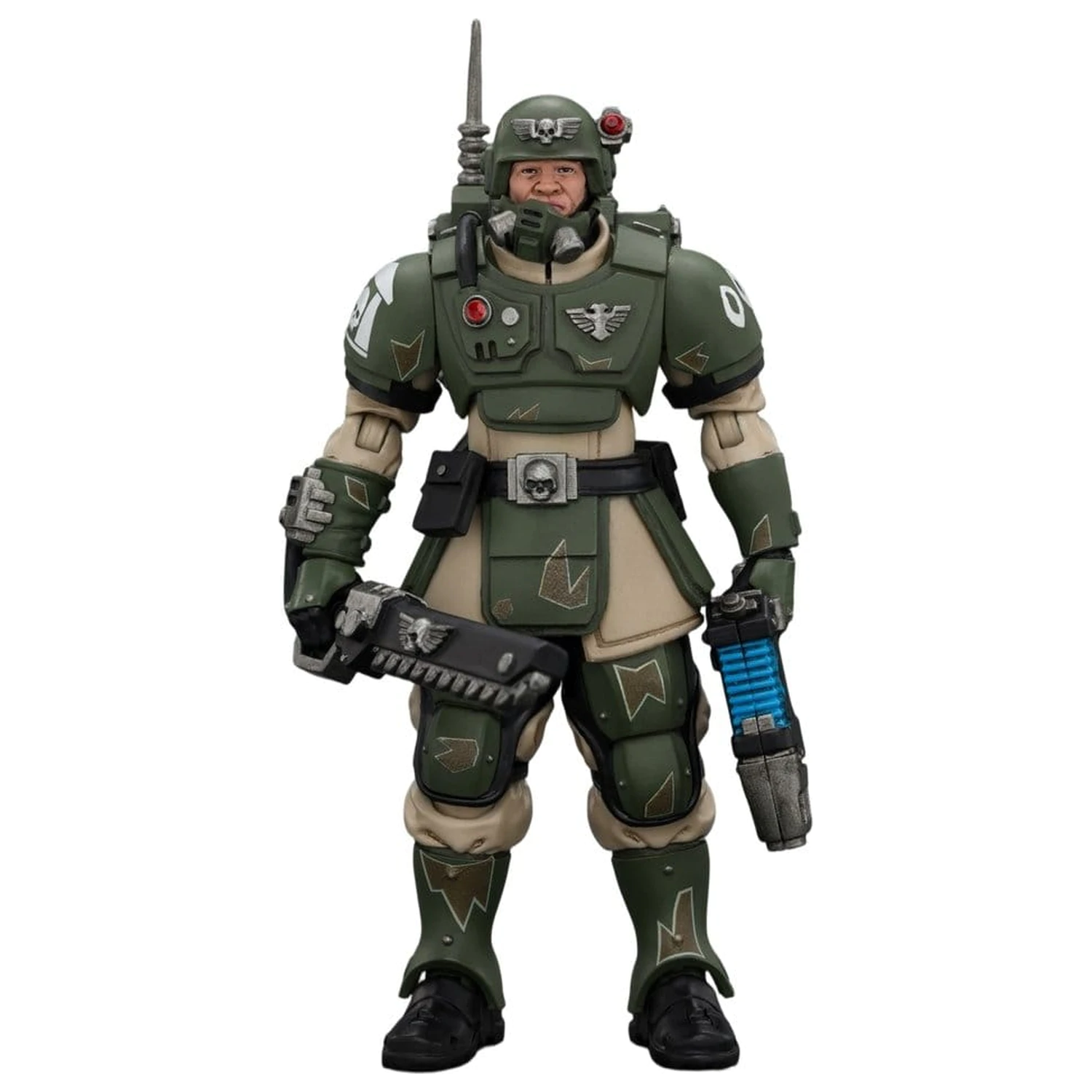 Figurina de acțiune Warhammer Astra Militarum Kasrkin 1 cu Chainsword și Plasma Pistol poza produsului
