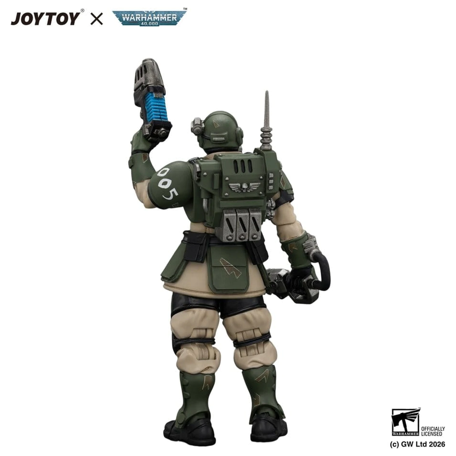 Figurina de acțiune Warhammer Astra Militarum Kasrkin 1 cu Chainsword și Plasma Pistol poza produsului