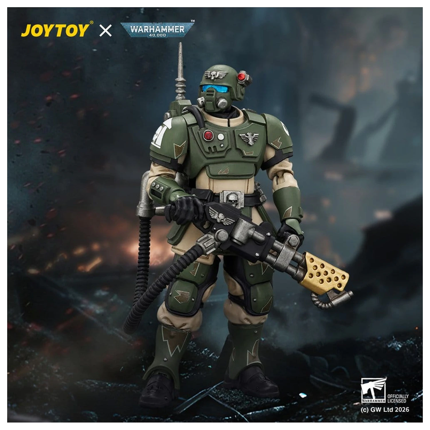 Warhammer figurina de actiune Astra Militarum Kasrkin 2 cu Flamer poza produsului