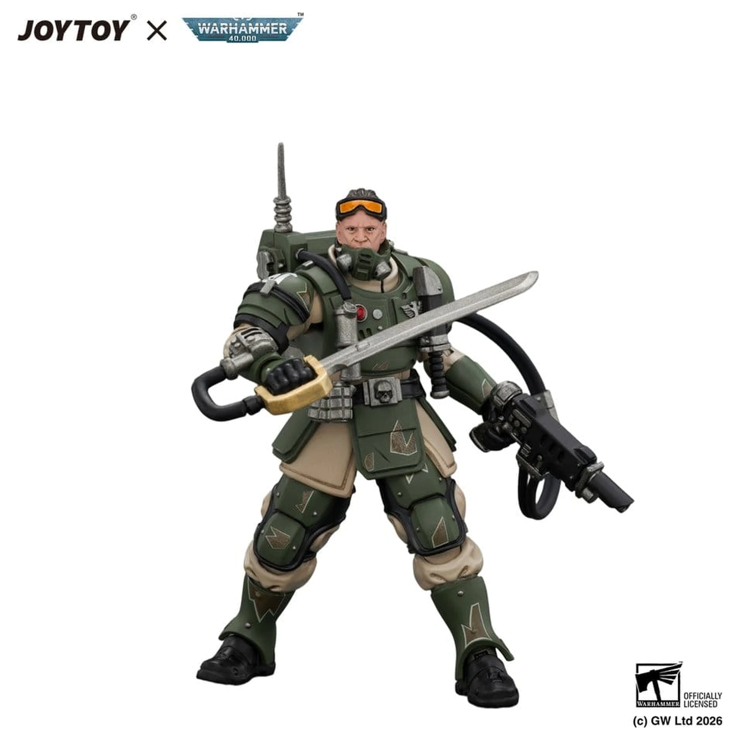 Warhammer Action Figure Astra Militarum Kasrkin 7 cu Hot-shot Laspistol și Power Sword poza produsului