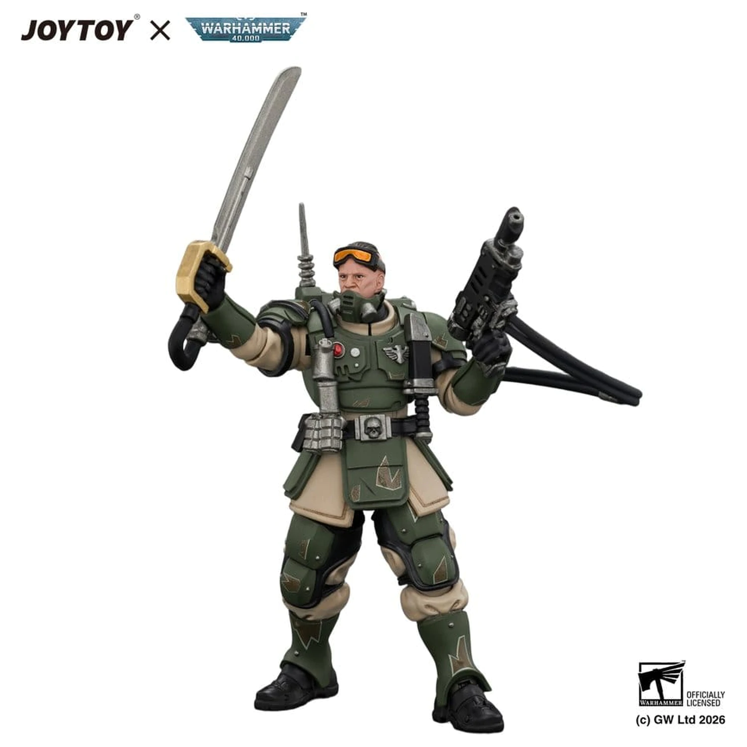 Warhammer Action Figure Astra Militarum Kasrkin 7 cu Hot-shot Laspistol și Power Sword poza produsului