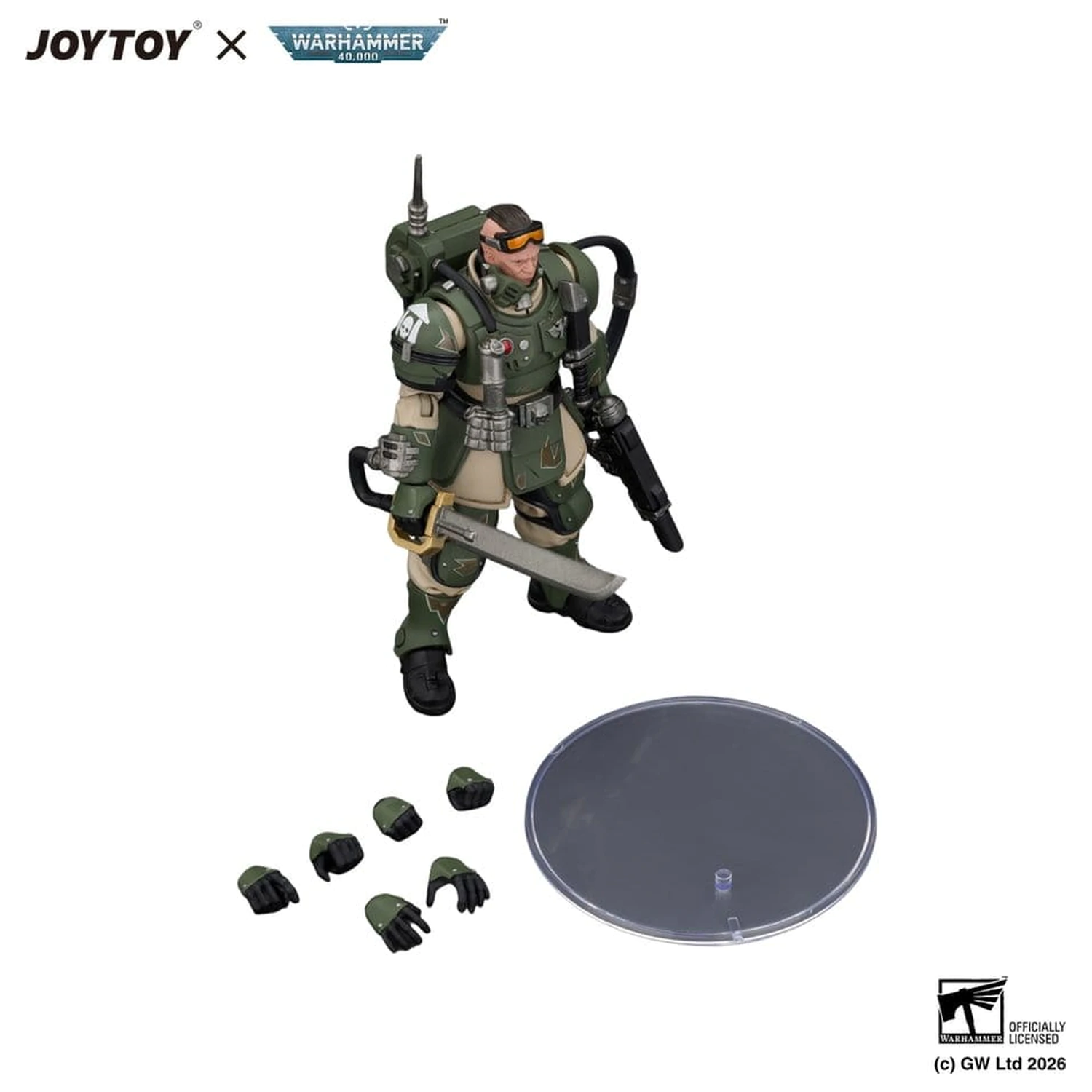 Warhammer Action Figure Astra Militarum Kasrkin 7 cu Hot-shot Laspistol și Power Sword poza produsului