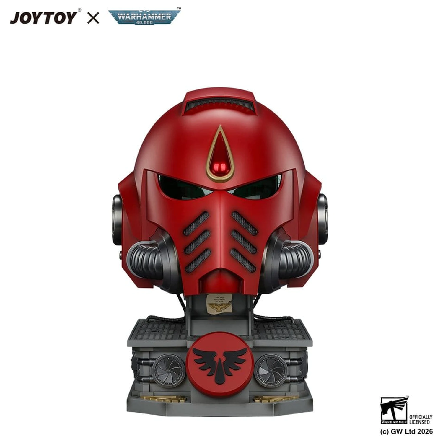 Warhammer Replica Blood Angels MkX Casca si Suport Display 44 cm poza produsului
