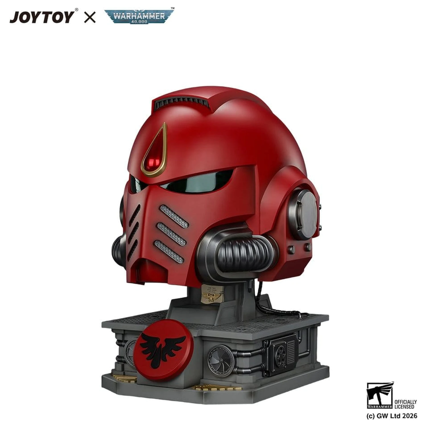 Warhammer Replica Blood Angels MkX Casca si Suport Display 44 cm poza produsului
