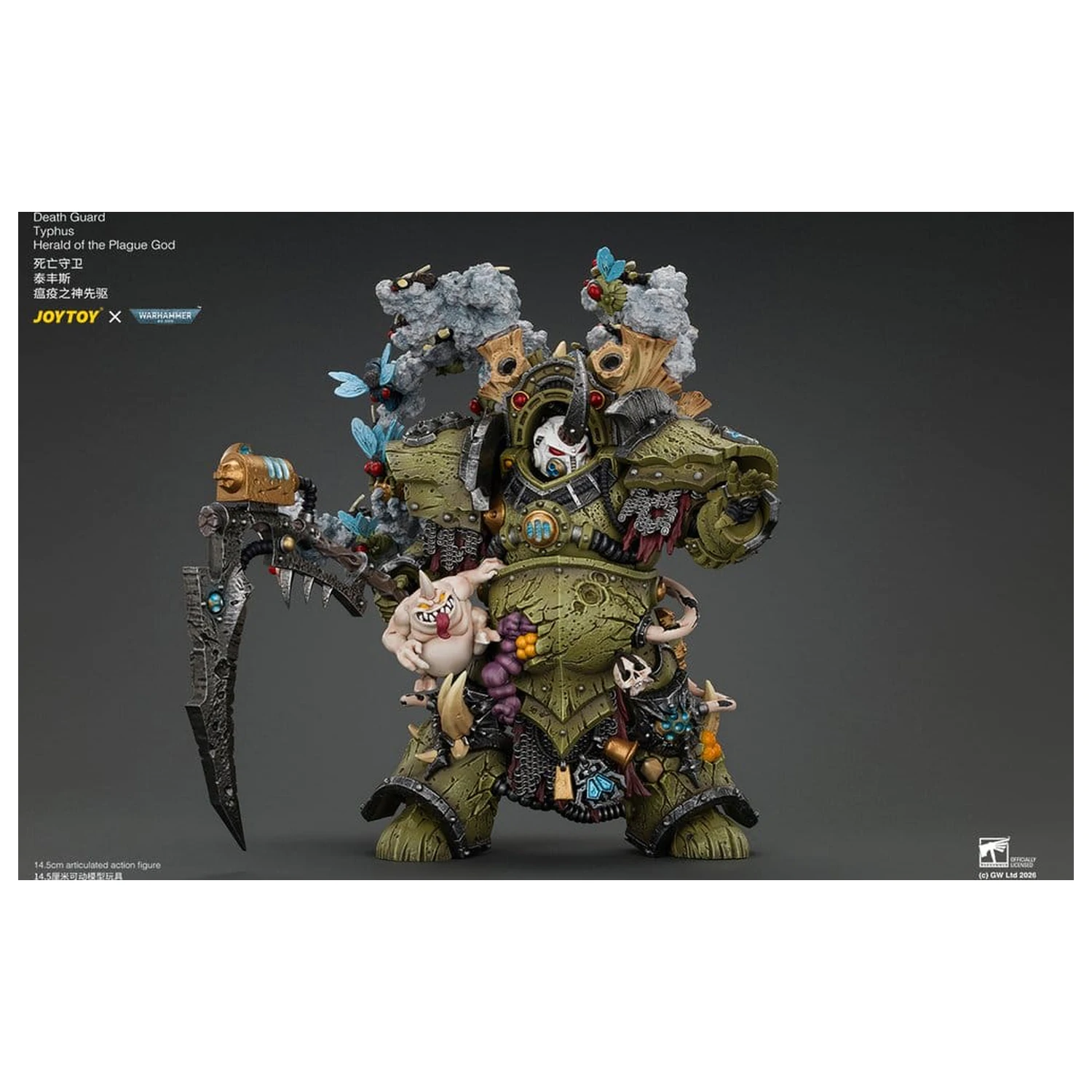 Figurina de actiune Warhammer Death Guard Typhus Herald of the Plague God 15 cm poza produsului