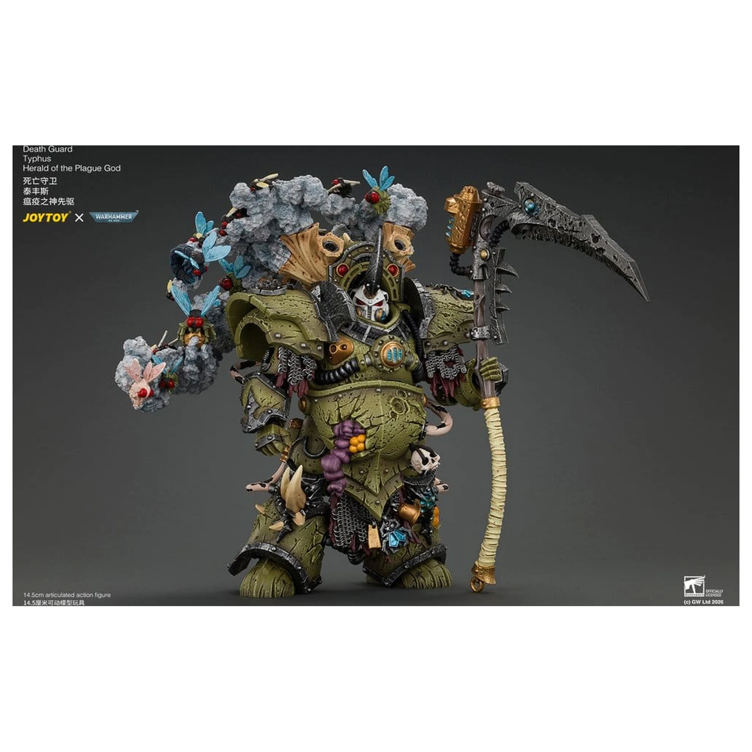 Figurina de actiune Warhammer Death Guard Typhus Herald of the Plague God 15 cm poza produsului