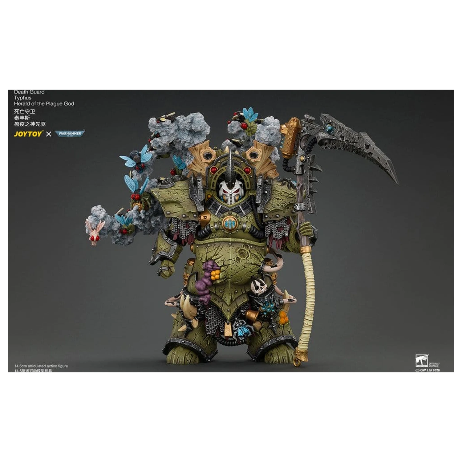 Figurina de actiune Warhammer Death Guard Typhus Herald of the Plague God 15 cm poza produsului