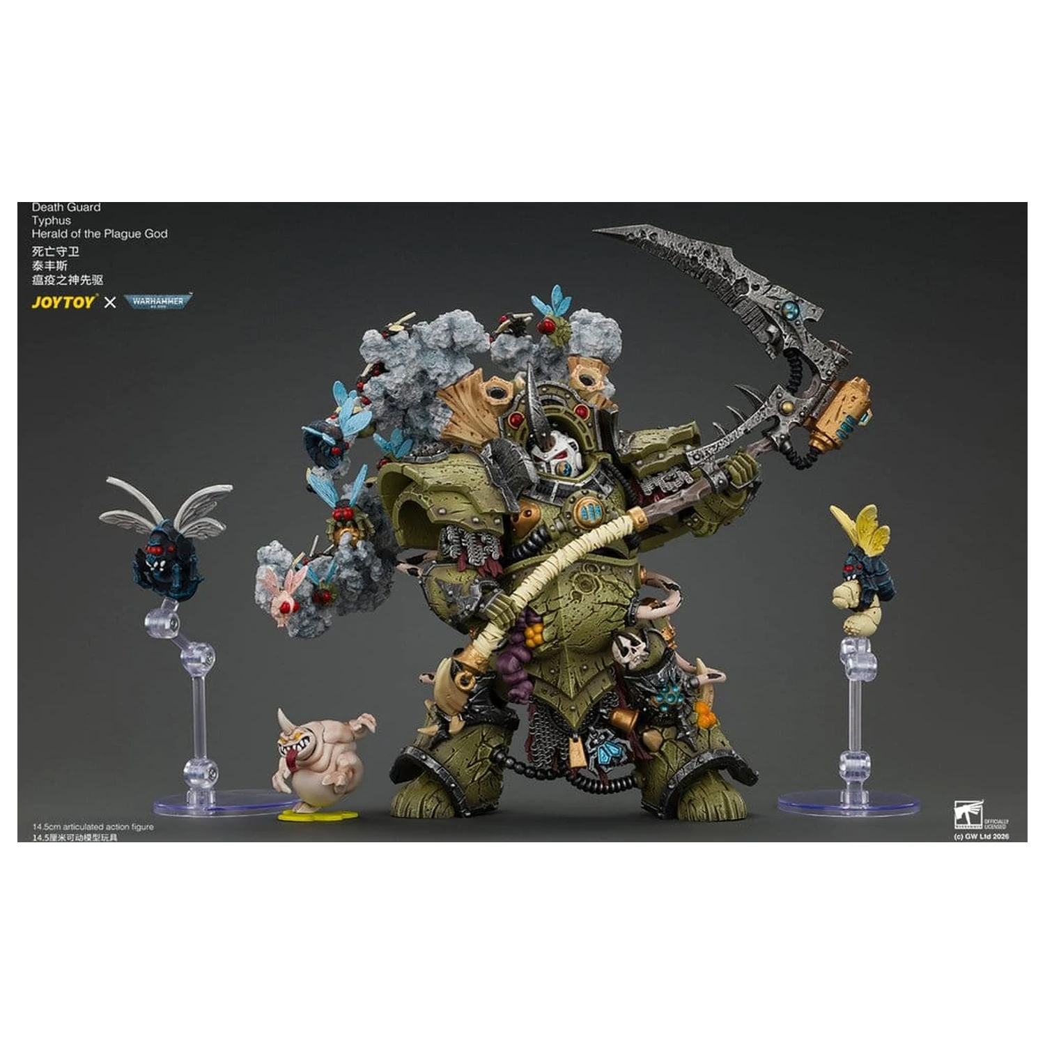 Figurina de actiune Warhammer Death Guard Typhus Herald of the Plague God 15 cm poza produsului