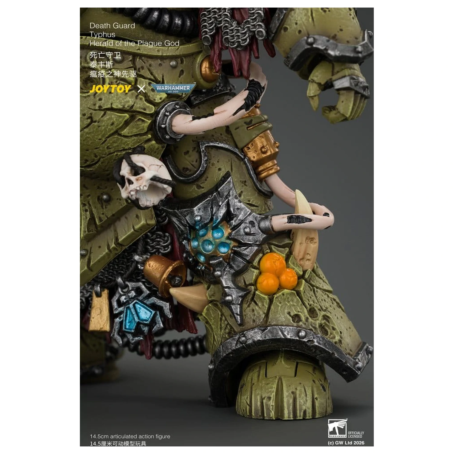 Figurina de actiune Warhammer Death Guard Typhus Herald of the Plague God 15 cm poza produsului